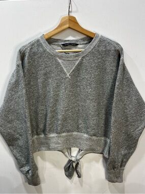 Abercrombie & Fitch open back crewneck sweatshirt, Heather gray